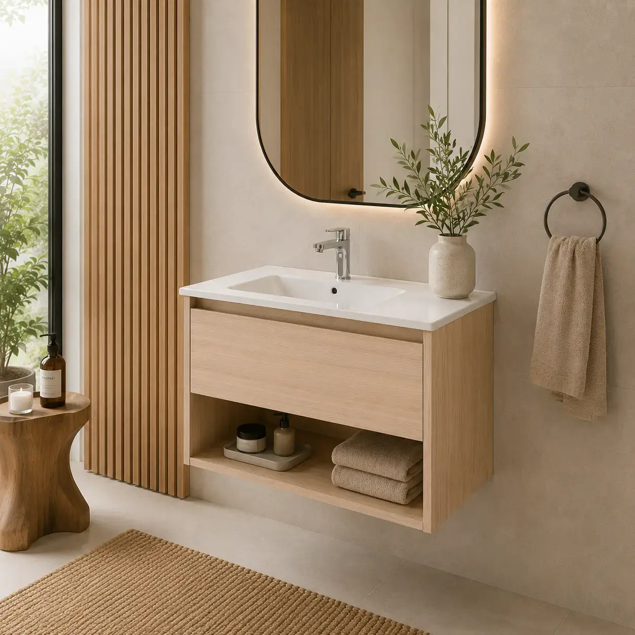 Mueble de baño suspendido new madison albayalde 88x45x46